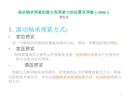 轴承预紧力研究方法总结课件