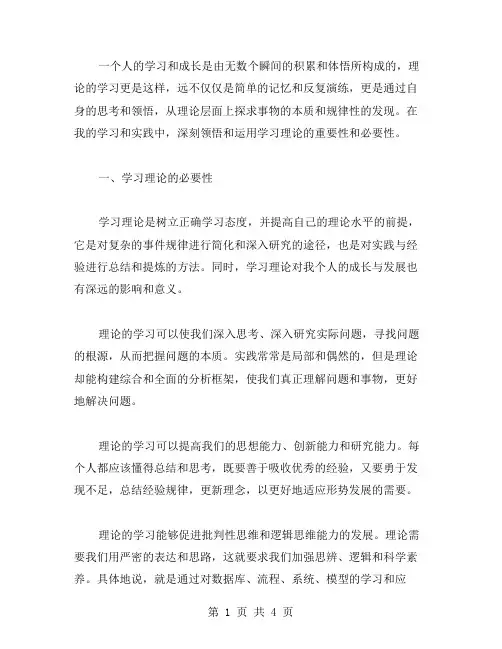 理论学习心得范文