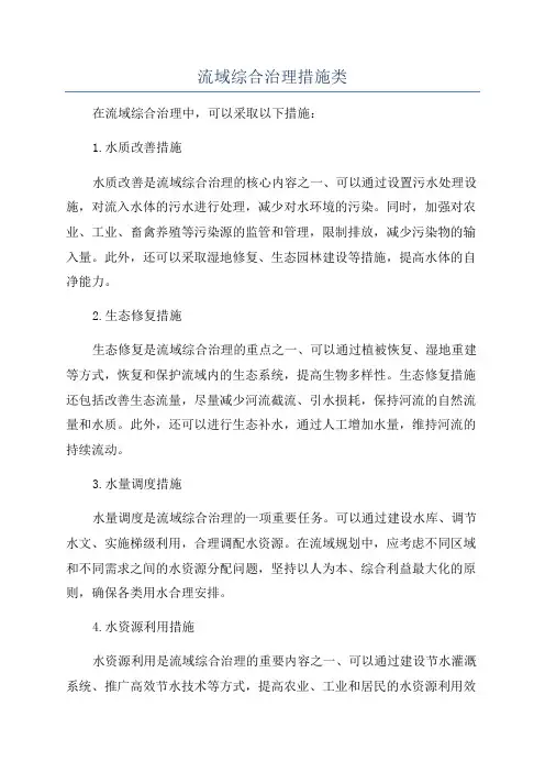 流域综合治理措施类