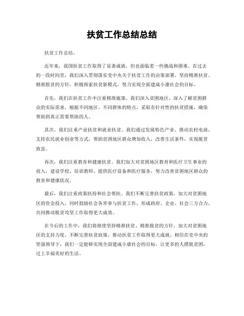 扶贫工作总结总结