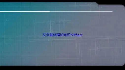 艾灸基础理论知识讲课文档