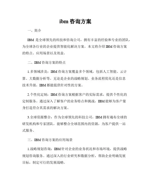 ibm咨询方案