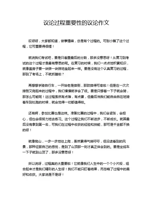议论过程重要性的议论作文