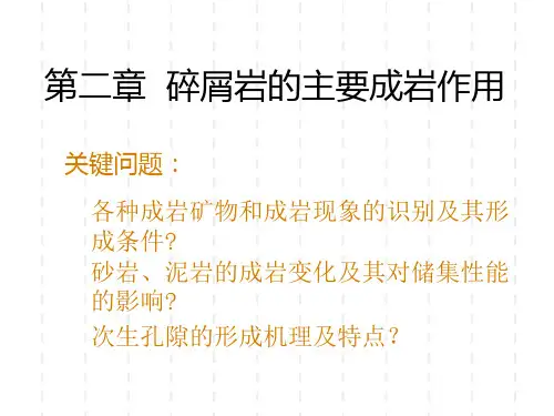 第二章碎屑岩的主要成岩作用