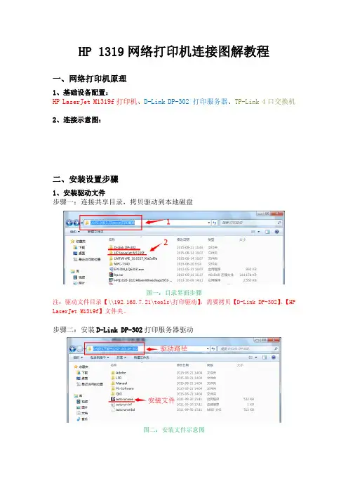 HP 1319网络打印机连接图解教程