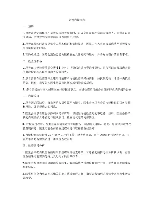 急诊内镜流程