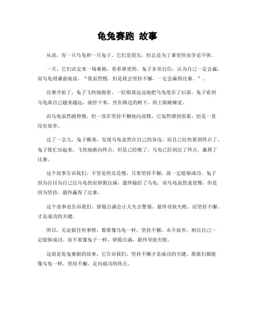 龟兔赛跑 故事