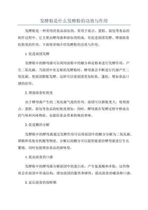 发酵粉是什么发酵粉的功效与作用