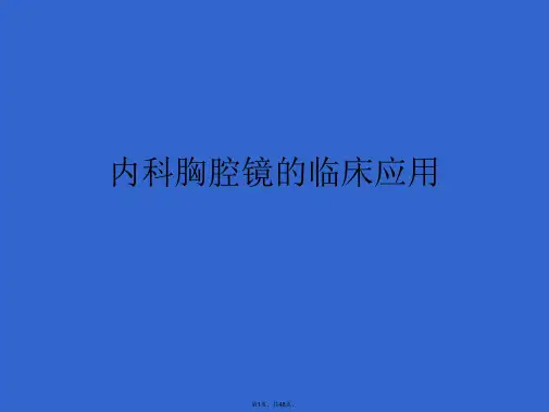 内科胸腔镜的临床应用PPT课件