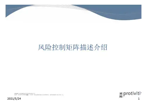 内控实训之风险控制矩阵