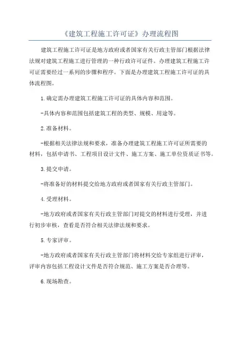 《建筑工程施工许可证》办理流程图