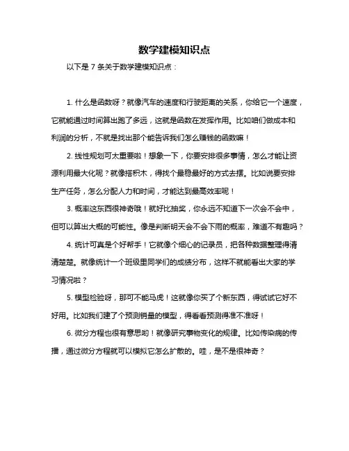 数学建模知识点