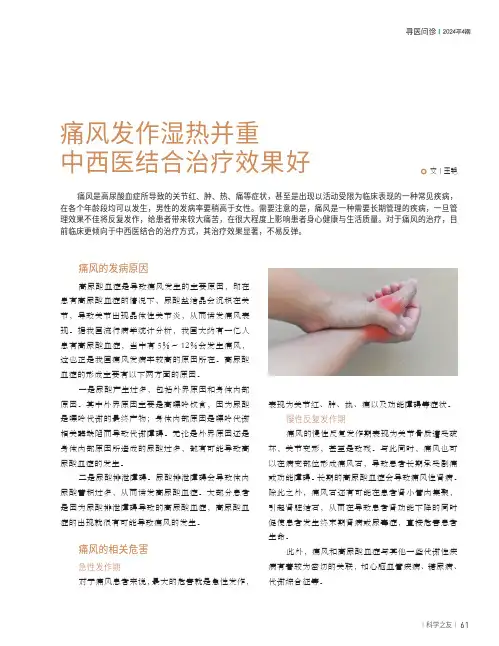 痛风发作湿热并重　中西医结合治疗效果好