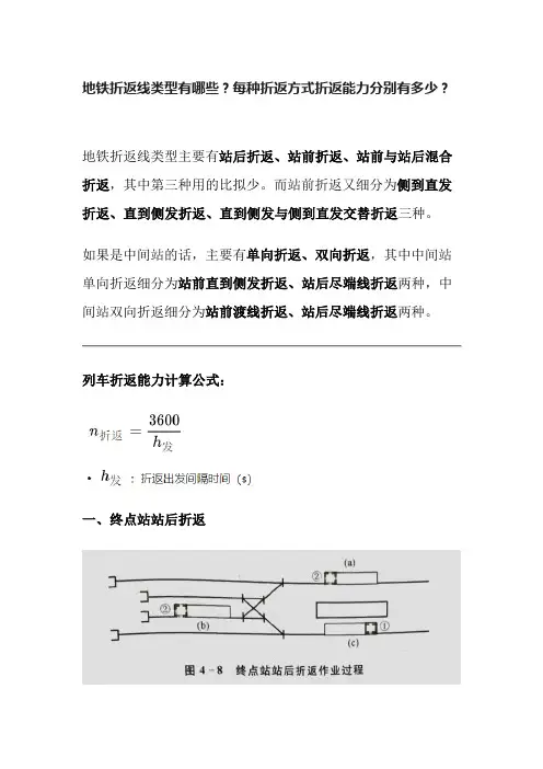 城市轨道交通运营管理《地铁各类型折返能力计算》