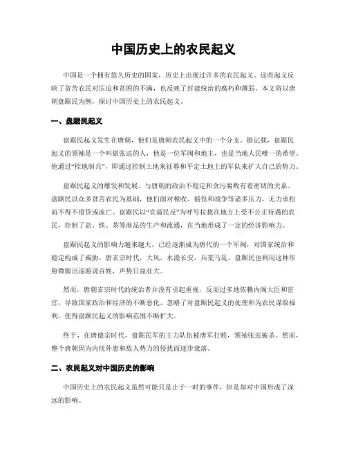 中国历史上的农民起义