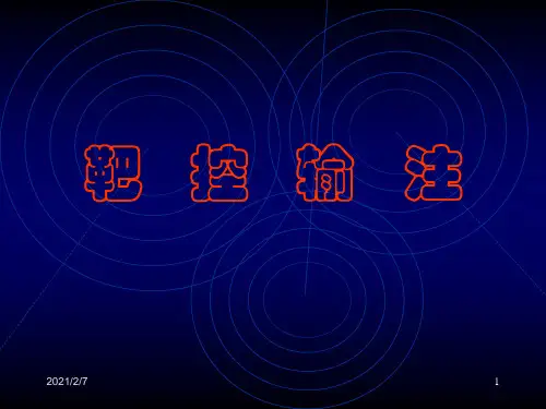 靶控输注讲课讲义