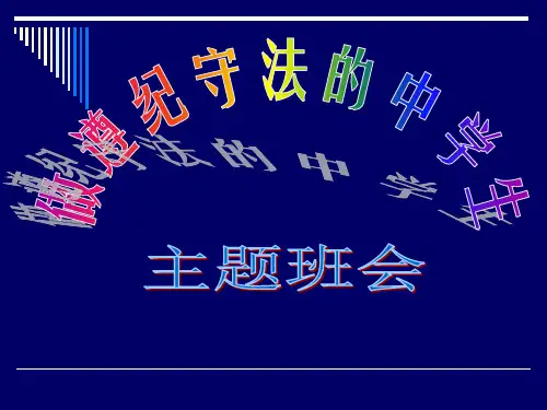 遵纪守法主题班会   主题班会 获奖课件PPT