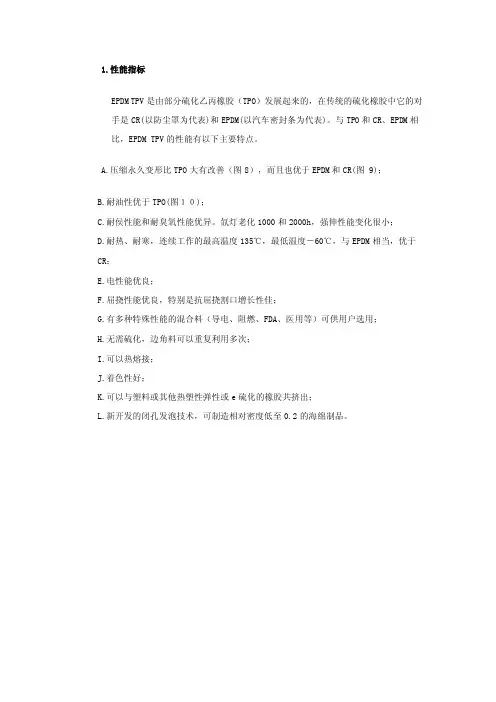 TPV性能指标