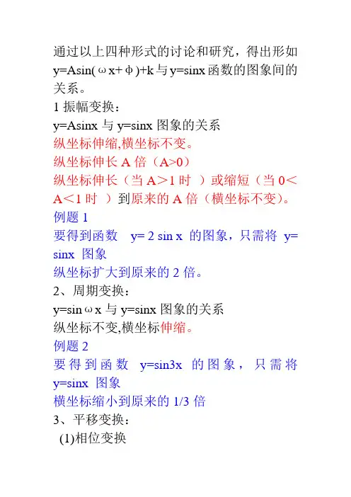 三角函数图像变换