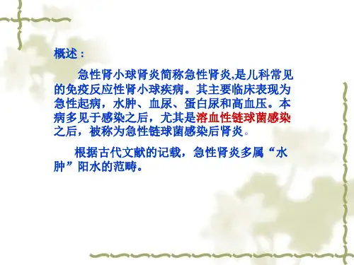 急性肾小球肾炎护理ppt课件