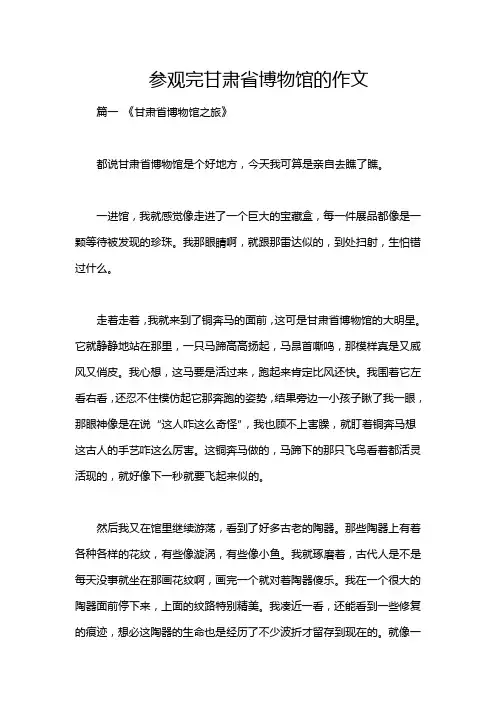 参观完甘肃省博物馆的作文