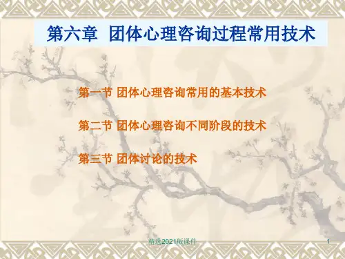 第六章团体心理咨询的常用技术
