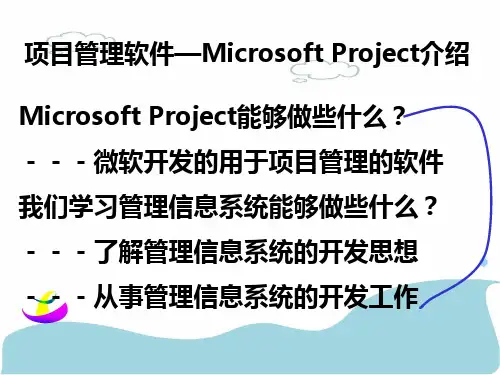 项目管理软件Microsoft Project介绍.ppt