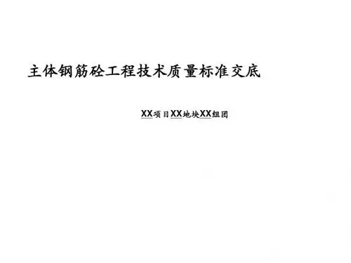 主体模板工程技术质量标准交底模板ppt课件