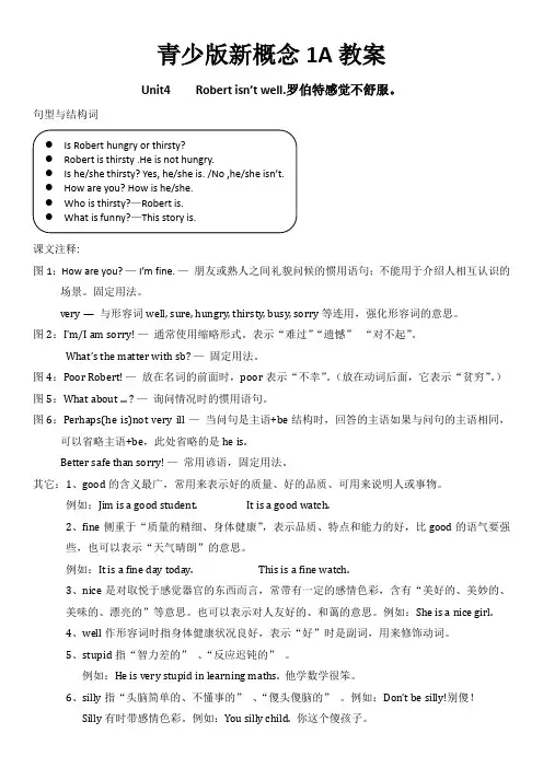 青少版新概念英语1A Unit 4 教案