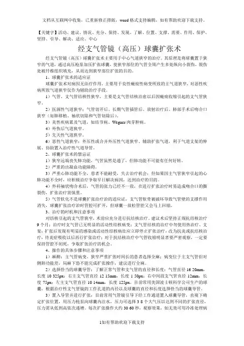 经支气管镜(高压)球囊扩张术精品