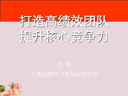 打造高绩效团队提升核心竞争力(PPT 155页)