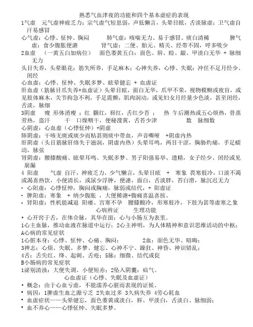 中医诊断脏腑辨证汇总-共12页