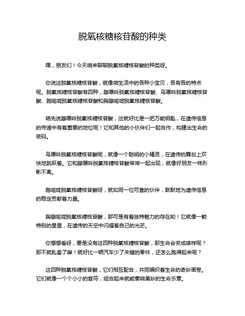 脱氧核糖核苷酸的种类