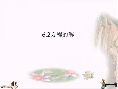 上海市松江区六年级数学下册 6.2 方程的解课件 沪教版五四制