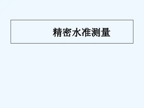 精密水准测量 PPT