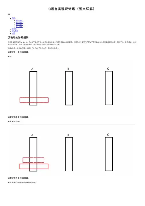 C语言实现汉诺塔（图文详解）