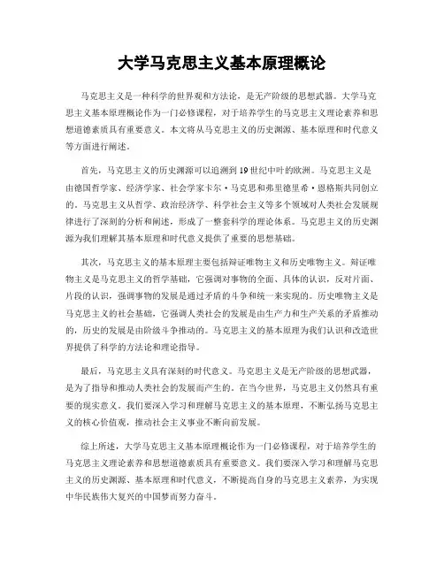 大学马克思主义基本原理概论