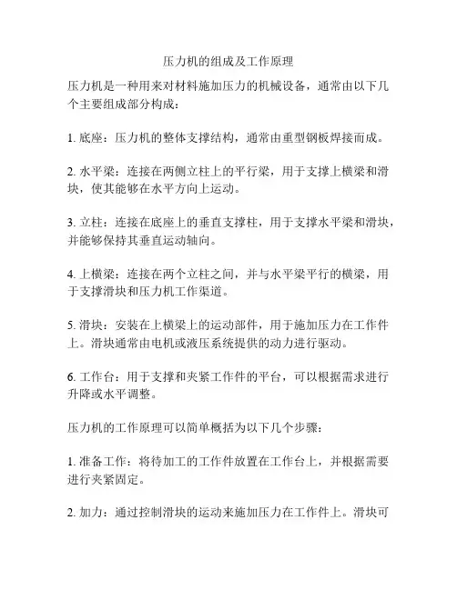 压力机的组成及工作原理