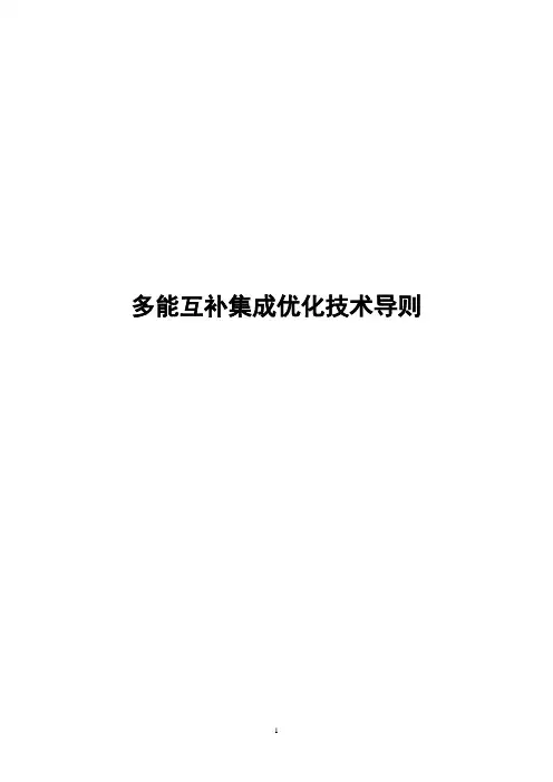 2020多能互补集成优化技术导则