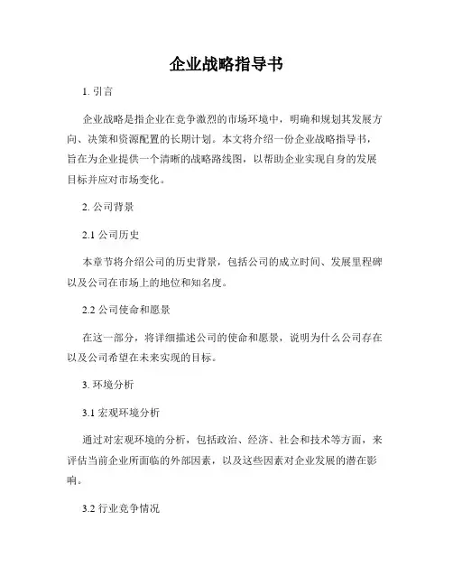 企业战略指导书