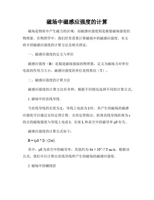 磁场中磁感应强度的计算