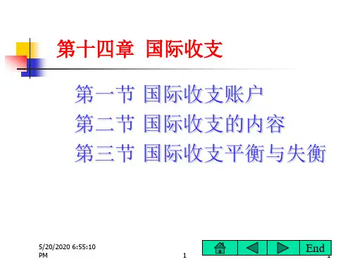 第十四章  国际收支(国际经济学,沈明其).