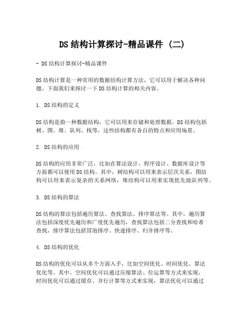 DS结构计算探讨-精品课件 (二)