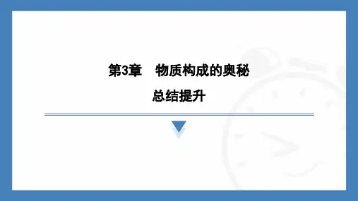 第3章物质构成的奥秘总结提升课件---2024-2025学年九年级化学沪教版(全国)(2024)上册