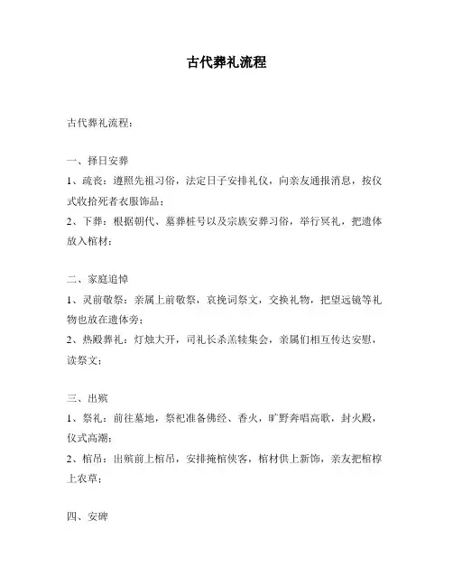 古代葬礼流程