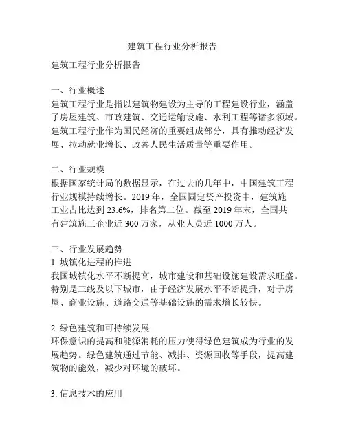 建筑工程行业分析报告