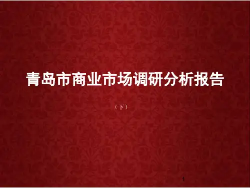 青岛市商业市场调研分析报告(下)