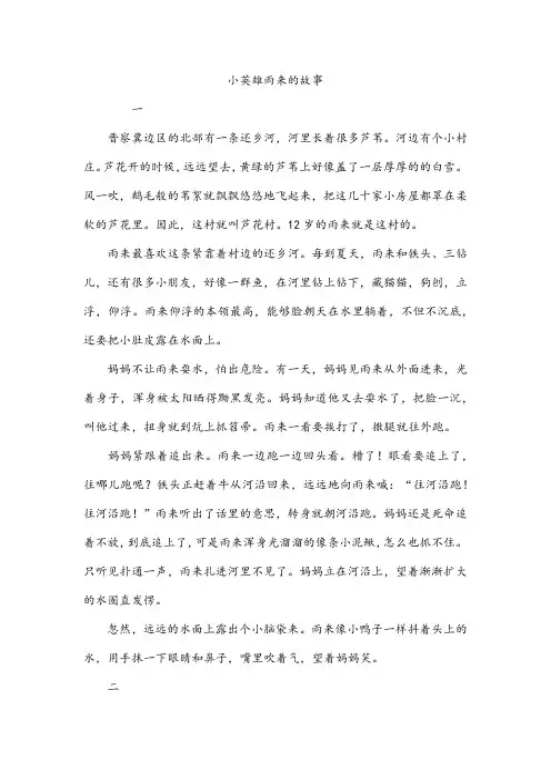 小英雄雨来的故事