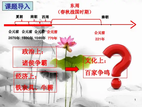 七年级历史上册 第2单元 夏商周时期 早期国家的产生与社会变革 第8课 百家争鸣课件 新人教版