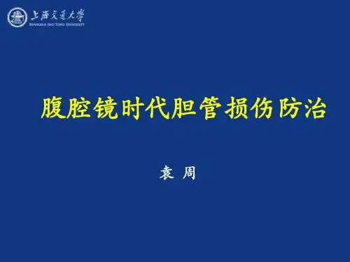 腹腔镜胆管损伤PPT课件